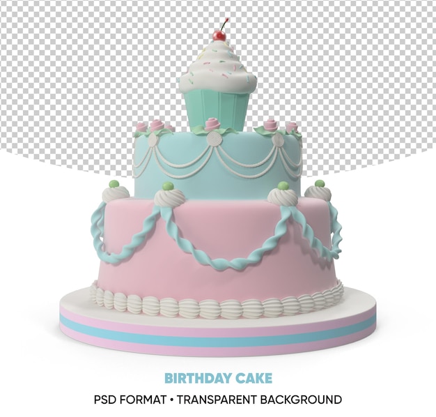 PSD tarta de cumpleaños
