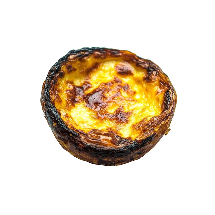 PSD tarta portoghese a uova pastel de nata isolata su sfondo bianco