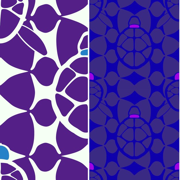 Tartaruga con silhouette arrotondata Simple Minimal Graphic Design Nature Pattern Vector Designs