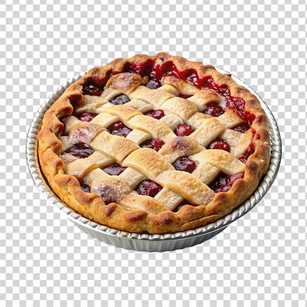 Une Tarte Aux Cerises Isolée Sur Un Fond Transparent