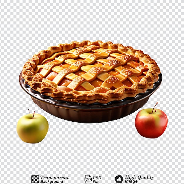 PSD tarte aux pommes isolée sur un fond transparent