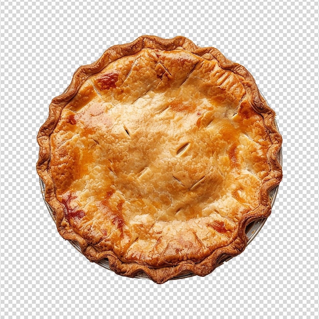 PSD une tarte cuite isolée sur un fond transparent png