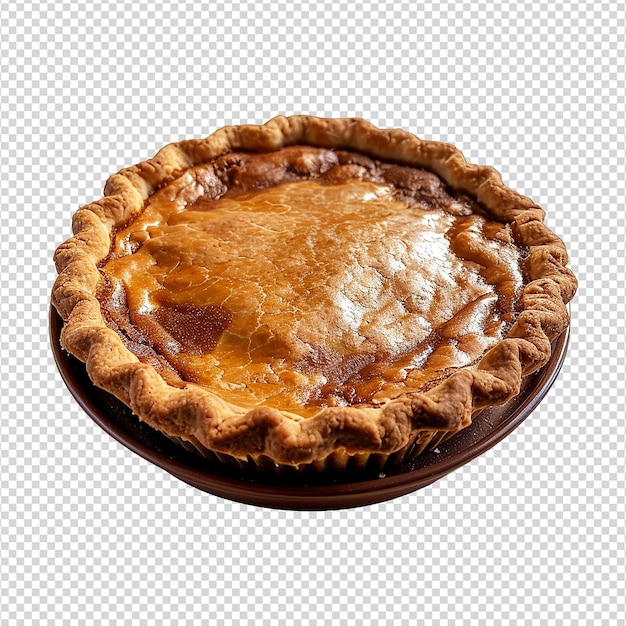 PSD une tarte cuite isolée sur un fond transparent png