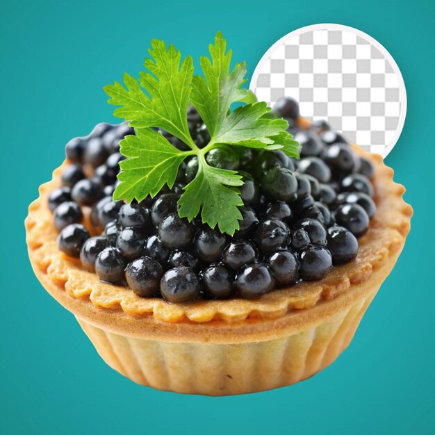 PSD tartelet avec du caviar noir