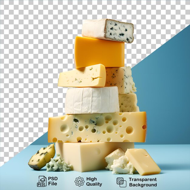 PSD un tas de fromage isolé sur un fond transparent comprend un fichier png