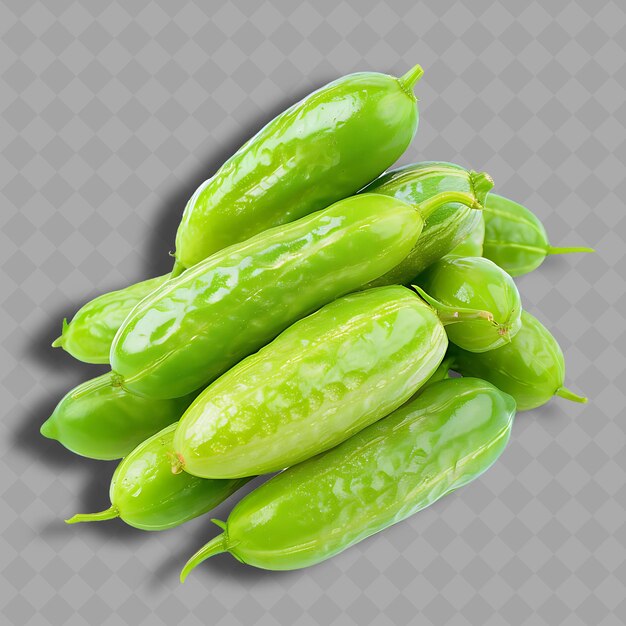 PSD un tas de pois verts avec un fond blanc