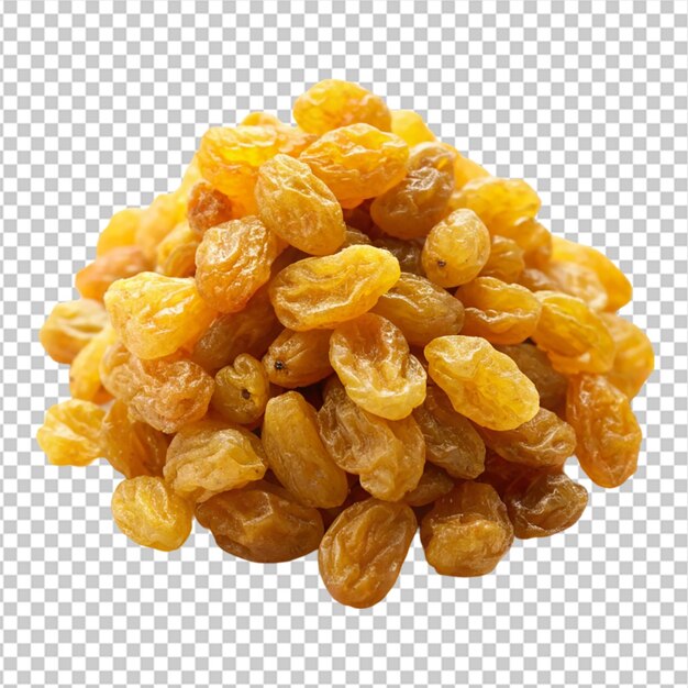 PSD un tas de raisins secs sur un fond transparent