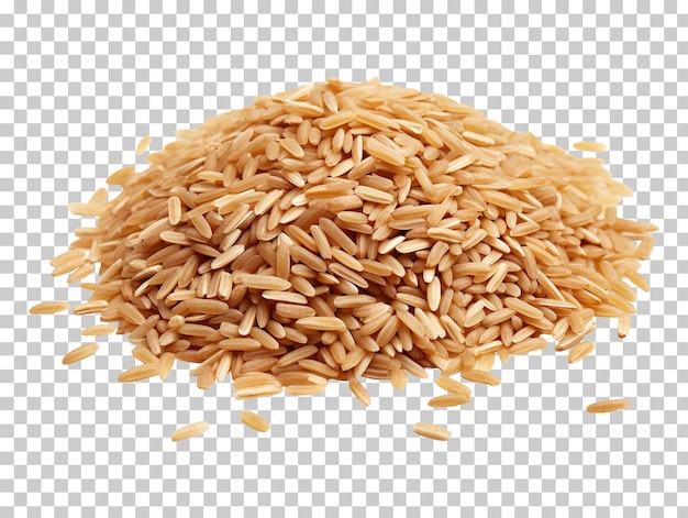 Tas De Riz Brun Isolé Sur Fond Transparent Png Psd