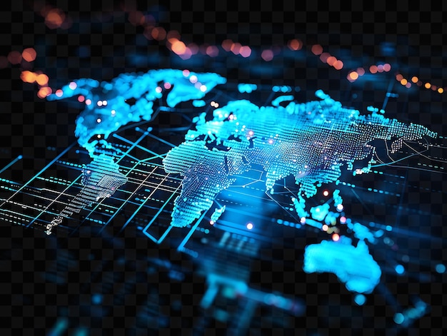 Tasas de cambio de divisas de psd con mapa abstracto del mundo de fondo