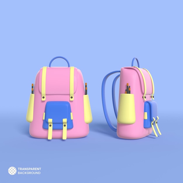 Taschensymbol isolierte 3d-render-illustration