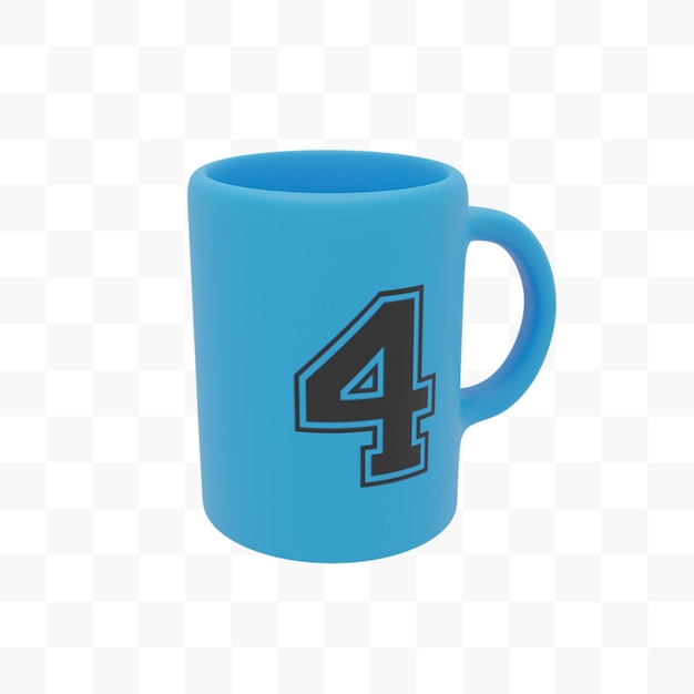 PSD tasse 3d numéro 4