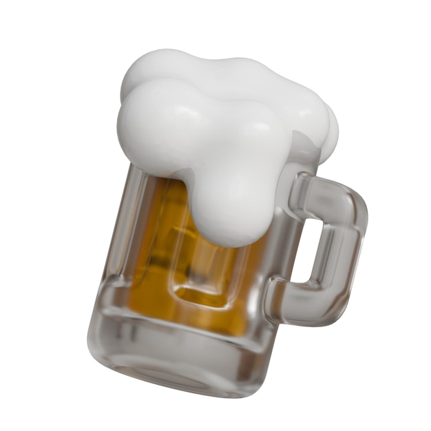Une tasse de bière rafraîchissante avec de la mousse mousseuse