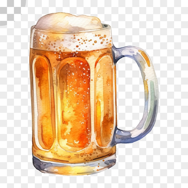 PSD une tasse de bière transparente png