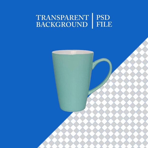 Une Tasse Bleue Avec Les Mots Fond Transparent Dessus