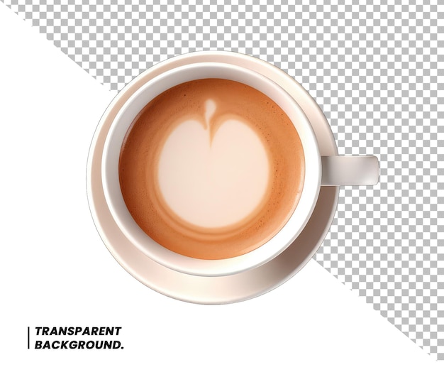 Tasse à café cappuccino sur fond transparent
