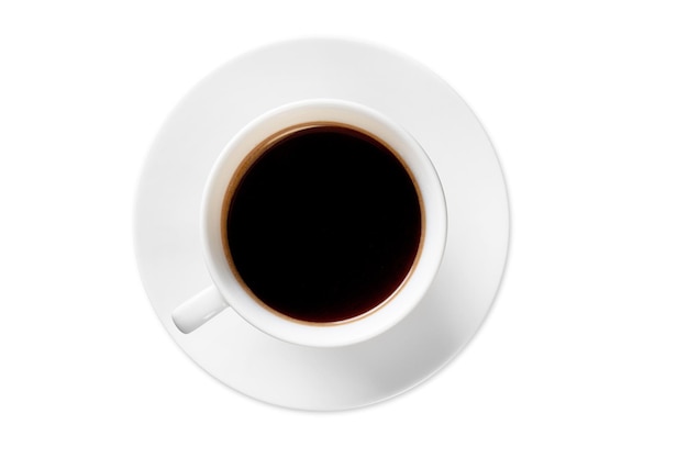 une tasse de café sur un fond de couleur turquoise