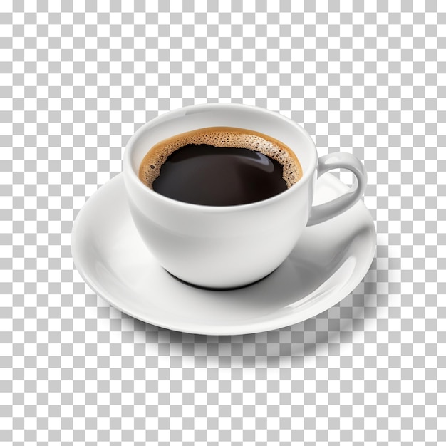 PSD tasse à café isolée sur fond transparent ou blanc png