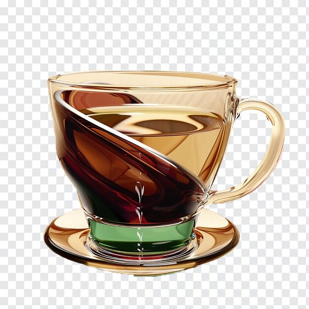 PSD une tasse de café isolée sur un fond transparent