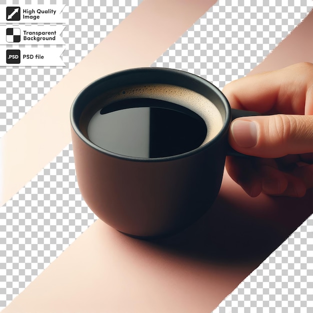 PSD une tasse de café en psd sur fond transparent