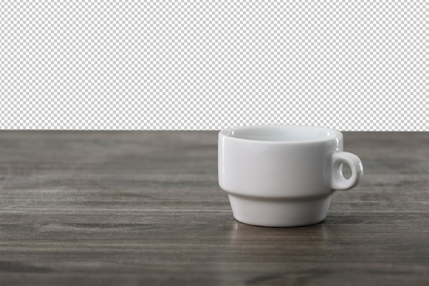 Tasse à café sur une surface en bois
