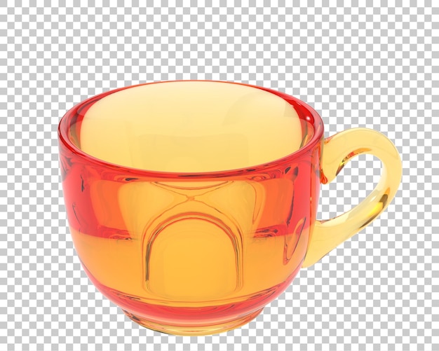 Tasse sur fond transparent illustration de rendu 3d