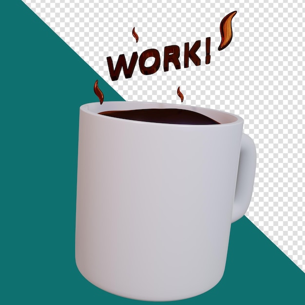 Tasse Kaffee-Symbol 3D-Render-Illustration