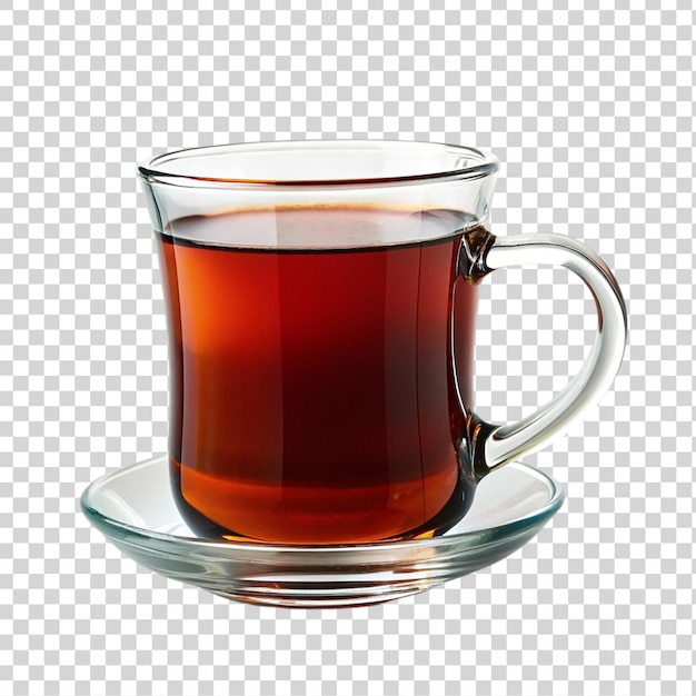 PSD une tasse de thé isolée sur un fond transparent