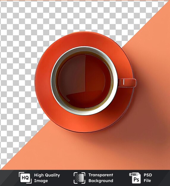 Une Tasse De Thé Noir Sur Un Fond Orange