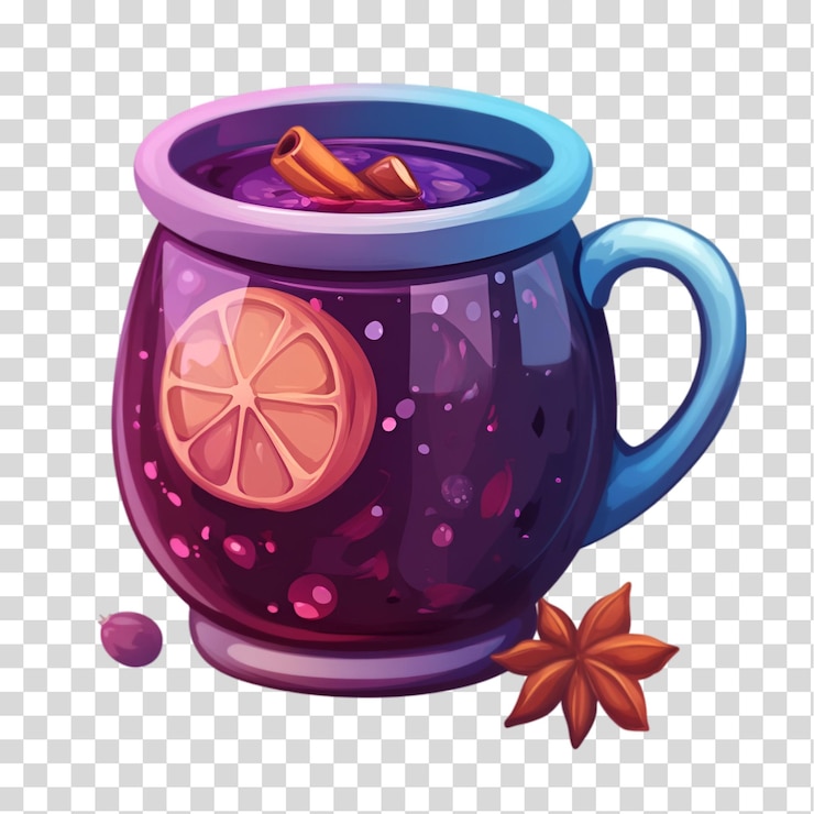 PSD une tasse de thé vert découpée en png isolée sur un fond transparent