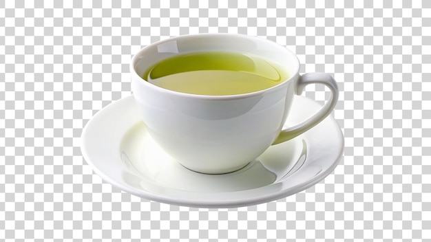 PSD une tasse de thé vert isolée sur un fond transparent
