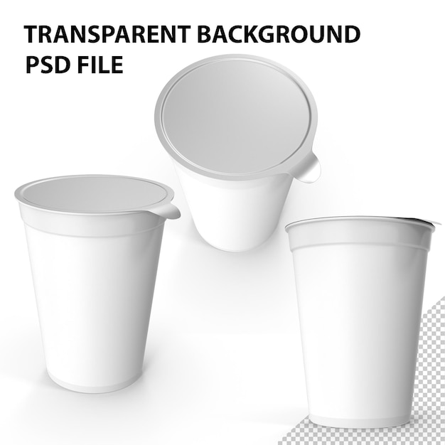 PSD tasse de yaourt png