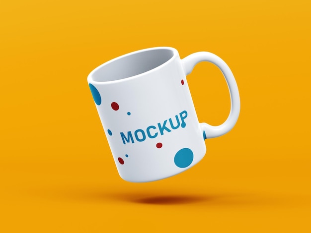 Des tasses PSD sur la maquette d'arrière-plan