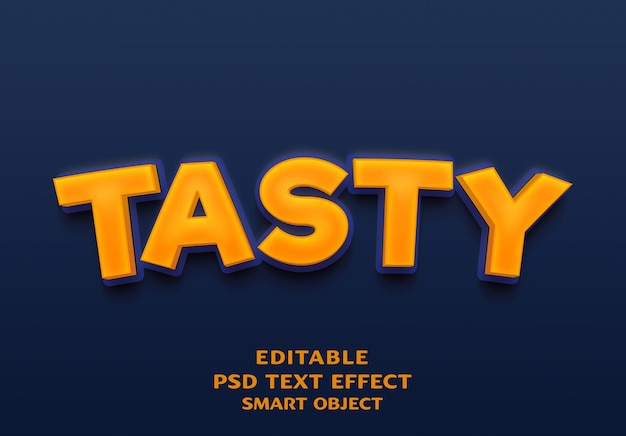Tasty 3d text effect design