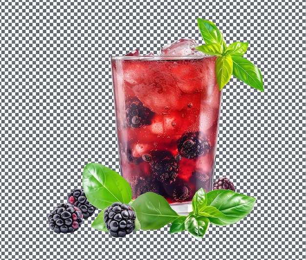 Tasty Blissful Blackberry Basil Bubbly isolado em fundo transparente
