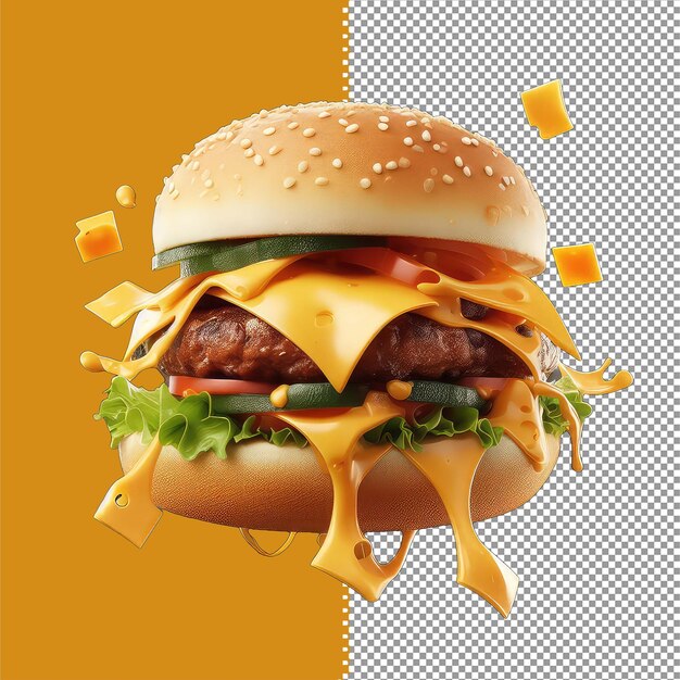 PSD tasty burger delight png