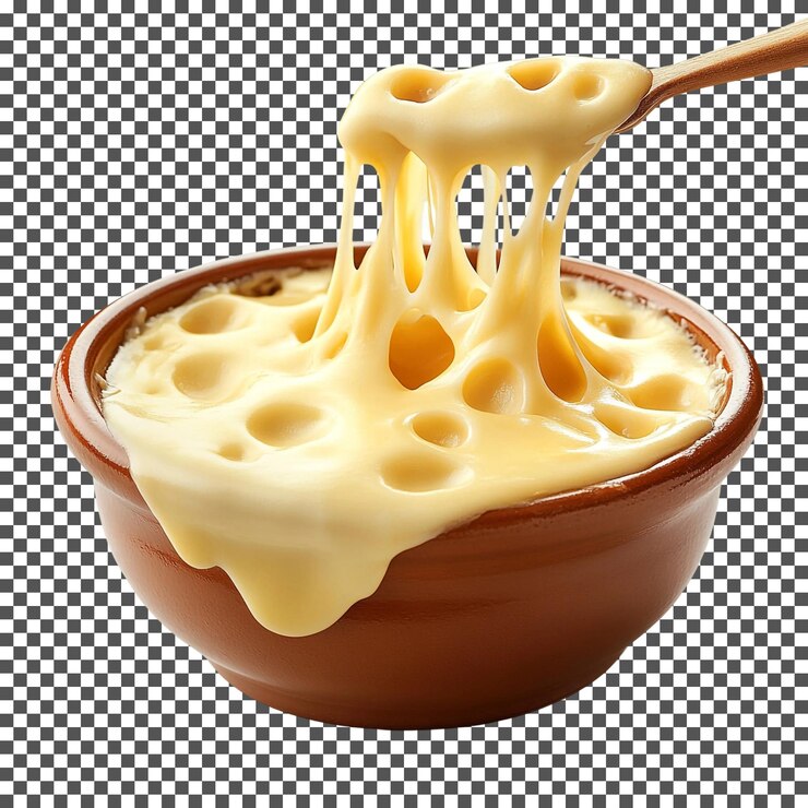 PSD tasty cheese fondue isolato su uno sfondo trasparente