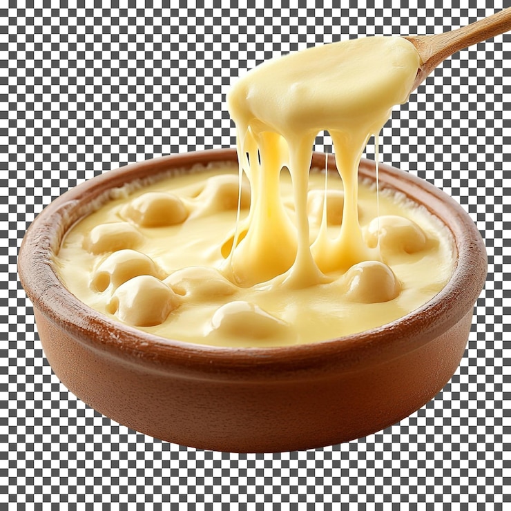 PSD tasty cheese fondue isolato su uno sfondo trasparente