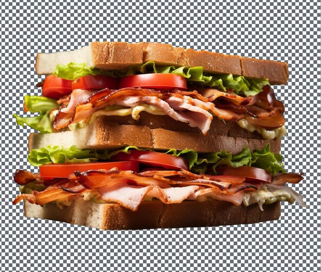 PSD tasty club sandwich isolado em fundo transparente