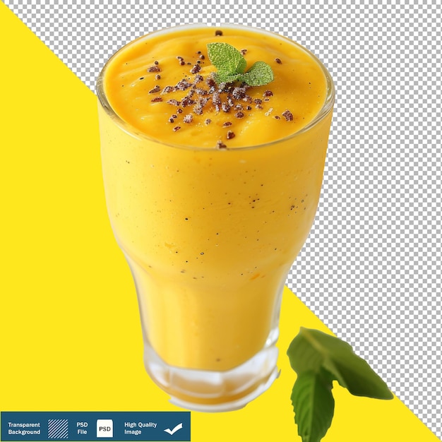 PSD tasty mango lassi fundo transparente png psd