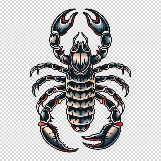 Un Tatouage De Scorpion Sur Un Fond Transparent