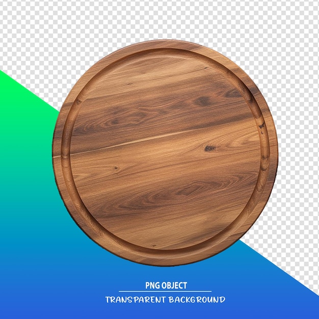 Tavola da taglio rotonda in legno con consistenza naturale e design rustico perfetta per servire