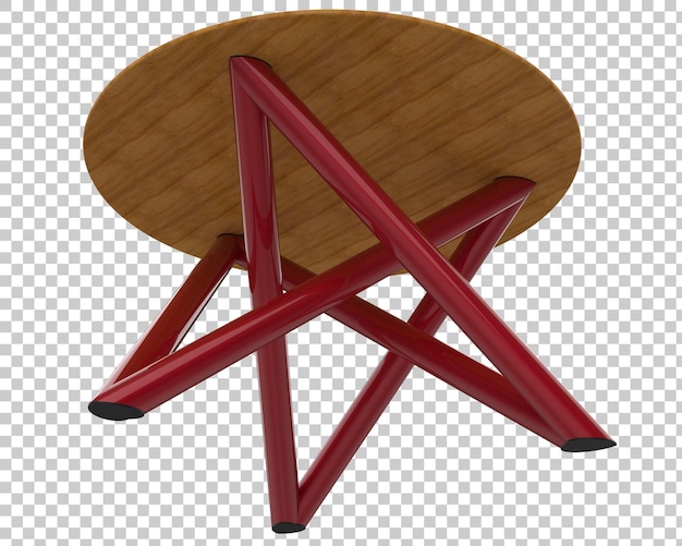 Tavolino isolato su sfondo trasparente 3d rendering illustrazione