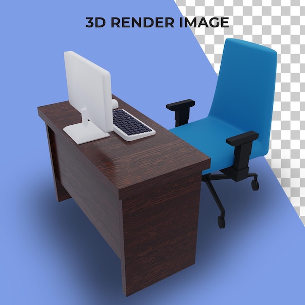 Tavolo di rendering 3D per lavoro