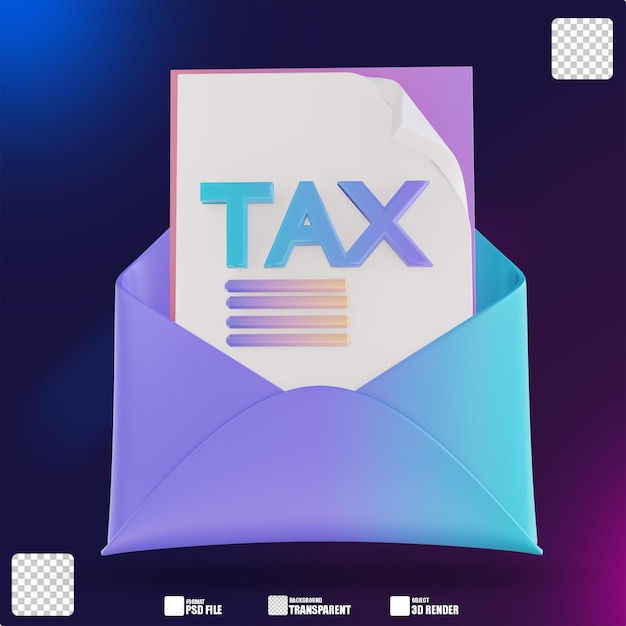 Taxe Colorée D'illustration 3d