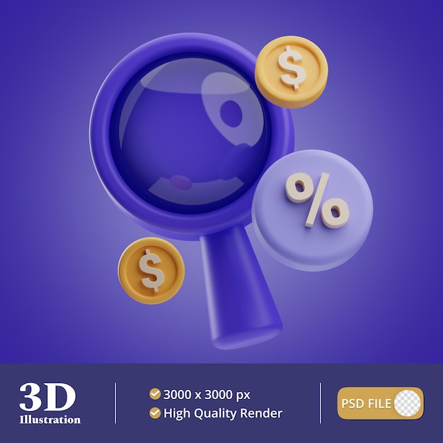 PSD taxe sur les licences d'objet illustration 3d