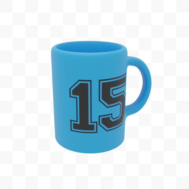 Taza 3d número 15