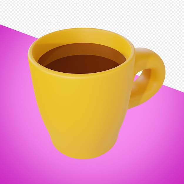 taza amarilla 3d
