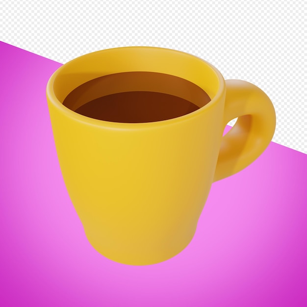 Taza amarilla 3d