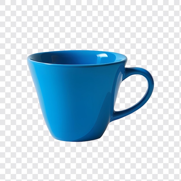 una taza azul con una tapa que dice café en ella