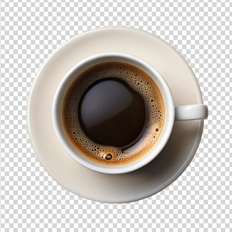 PSD taza de café aislada sobre un fondo transparente